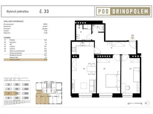 Prodej bytu 3+kk, Praha - Břevnov, Pod Drinopolem, 75 m2