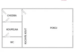 Pronájem bytu 1+kk, Kopřivnice, Pod Morávií, 34 m2