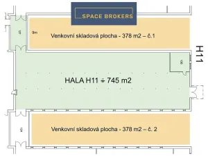 Pronájem skladu, Praha - Horní Počernice, 745 m2