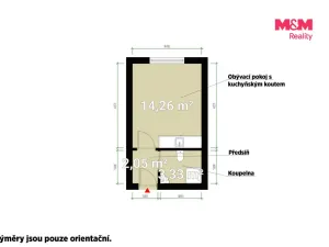 Pronájem bytu 1+kk, Plzeň - Doubravka, Popelnicová, 20 m2