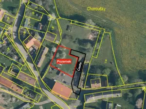 Prodej pozemku, Chorušice, 850 m2