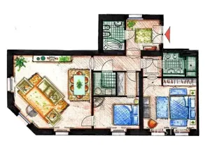 Pronájem bytu 3+1, Praha, Janáčkovo nábřeží, 83 m2