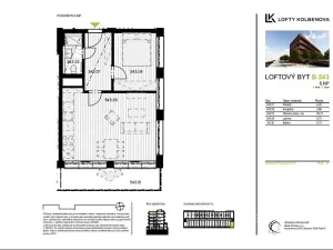 Prodej bytu 2+kk, Praha - Vysočany, Kolbenova, 44 m2