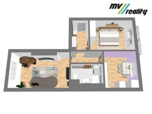 Prodej bytu 2+1, Milovice, Braniborská, 48 m2