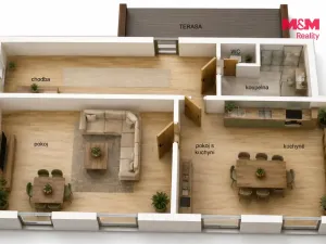 Pronájem bytu 3+kk, Hradec Králové - Pražské Předměstí, Albertova, 60 m2