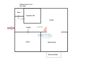 Pronájem bytu 2+kk, Ostrava, Gerasimovova, 52 m2