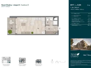Prodej bytu 1+kk, Praha - Dolní Chabry, Hrušovanské náměstí, 32 m2