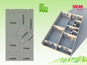 Prodej bytu 3+1, Karolinka, Na Horebečví, 73 m2