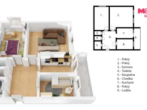 Pronájem bytu 3+1, Úpice, Tylova, 66 m2