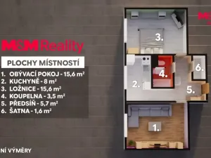 Prodej bytu 2+1, Klášterec nad Ohří - Miřetice u Klášterce nad Ohří, Lesní, 50 m2