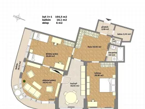 Pronájem bytu 3+1, Praha - Holešovice, Františka Křížka, 105 m2