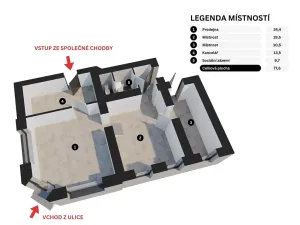 Prodej bytu 3+kk, Olomouc, Resslova, 77 m2