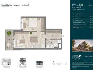 Prodej bytu 2+kk, Praha - Dolní Chabry, Dvořákova, 49 m2