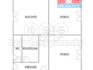 Pronájem bytu 2+1, Příbram - Příbram VII, Politických vězňů, 57 m2