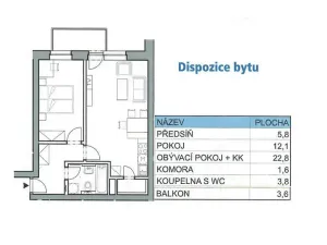 Pronájem bytu 2+kk, Praha - Hostivař, Rychtáře Petříka, 50 m2