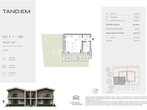 Prodej bytu 1+kk, Horoměřice, J. K. Tyla, 29 m2