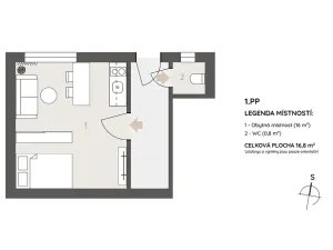 Prodej bytu 2+kk, Praha - Hloubětín, V chaloupkách, 58 m2