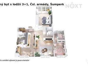 Prodej bytu 3+1, Šumperk, Čsl. armády, 70 m2