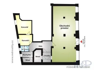 Pronájem obchodního prostoru, Jihlava, Palackého, 132 m2