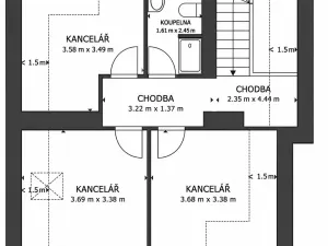 Pronájem kanceláře, Zlín, Svat. Čecha, 48 m2