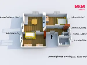 Prodej bytu 3+kk, Karlovy Vary - Drahovice, Mánesova, 68 m2