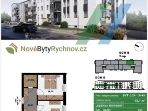 Pronájem bytu 2+kk, Rychnov u Jablonce nad Nisou, Mlýnská, 53 m2