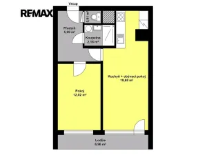 Pronájem bytu 2+kk, Praha - Háje, Mendelova, 49 m2