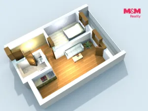 Pronájem bytu 2+kk, Kutná Hora - Šipší, Jana Zajíce, 40 m2