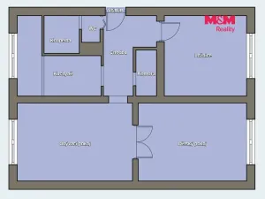 Prodej bytu 3+1, Klášterec nad Ohří, Školní, 64 m2