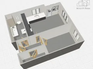 Pronájem bytu 2+kk, Praha - Hlubočepy, Vítové, 57 m2