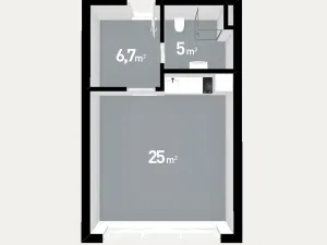 Prodej bytu 1+kk, Uničov, Pionýrů, 48 m2
