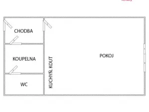 Pronájem bytu 1+kk, Milevsko, B. Němcové, 20 m2