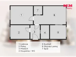 Prodej bytu 3+1, Kladno - Kročehlavy, Litevská, 56 m2