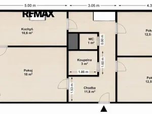 Prodej bytu 3+1, Praha - Stodůlky, Borovanského, 73 m2