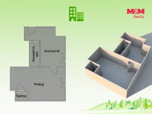 Pronájem bytu 1+1, Valašské Meziříčí, Poláškova, 47 m2