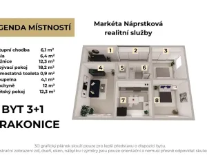 Prodej bytu 3+1, Strakonice, Na Ohradě, 73 m2