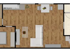 Pronájem bytu 2+kk, Hrušovany u Brna, Masarykova, 50 m2