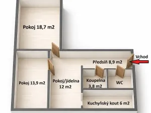 Prodej bytu 3+kk, Turkovice, 71 m2