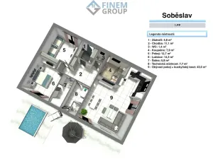 Prodej rodinného domu, Soběslav, 135 m2