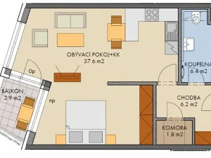 Pronájem bytu 2+kk, Praha - Střížkov, Lovosická, 54 m2