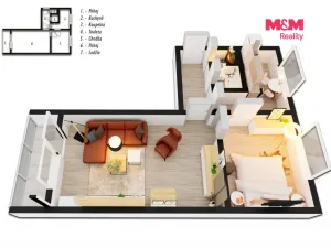 Prodej bytu 2+1, Praha - Záběhlice, Sněženková, 59 m2