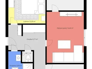 Prodej bytu 4+1, Český Krumlov, Špičák, 68 m2
