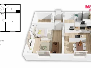 Prodej bytu 2+kk, Hradec Králové - Nový Hradec Králové, Durychova, 47 m2