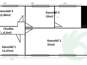 Pronájem kanceláře, Mělník, Pražská, 12 m2