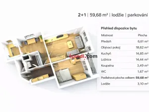 Prodej bytu 2+1, Špindlerův Mlýn, 59 m2