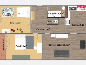 Pronájem bytu 3+1, Pečky, 74 m2