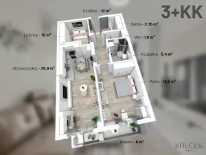 Pronájem bytu 3+kk, Třebíč, Soukopova, 83 m2