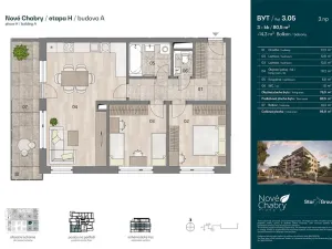 Prodej bytu 3+kk, Praha - Dolní Chabry, Podhorská, 80 m2