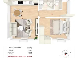 Prodej bytu 2+kk, Benešov, Rubešova, 45 m2