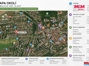 Pronájem bytu 2+kk, Slaný, Kybalova, 56 m2